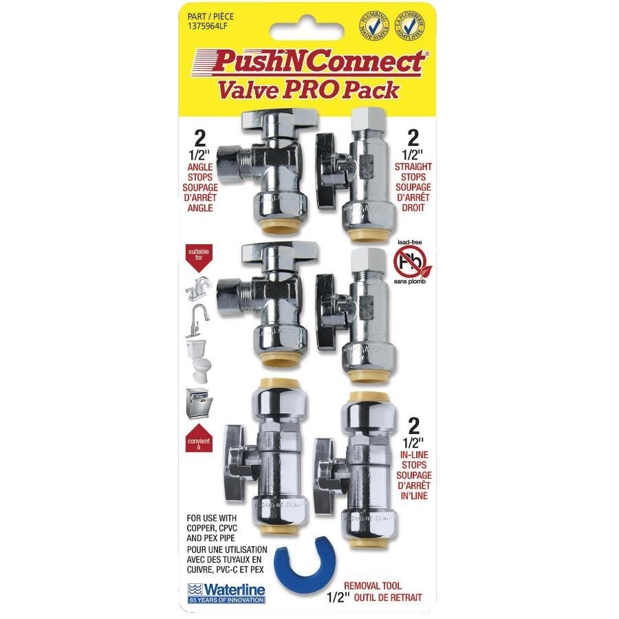 Paquet Push'N'Connect Valve Pro, valves variées