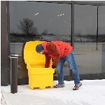 Bac jaune à sel et à sable