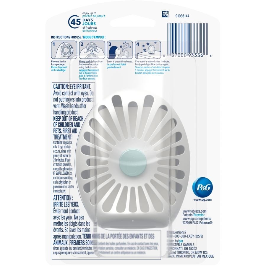 Assainisseur d'air pour petits espaces, ciel et air frais