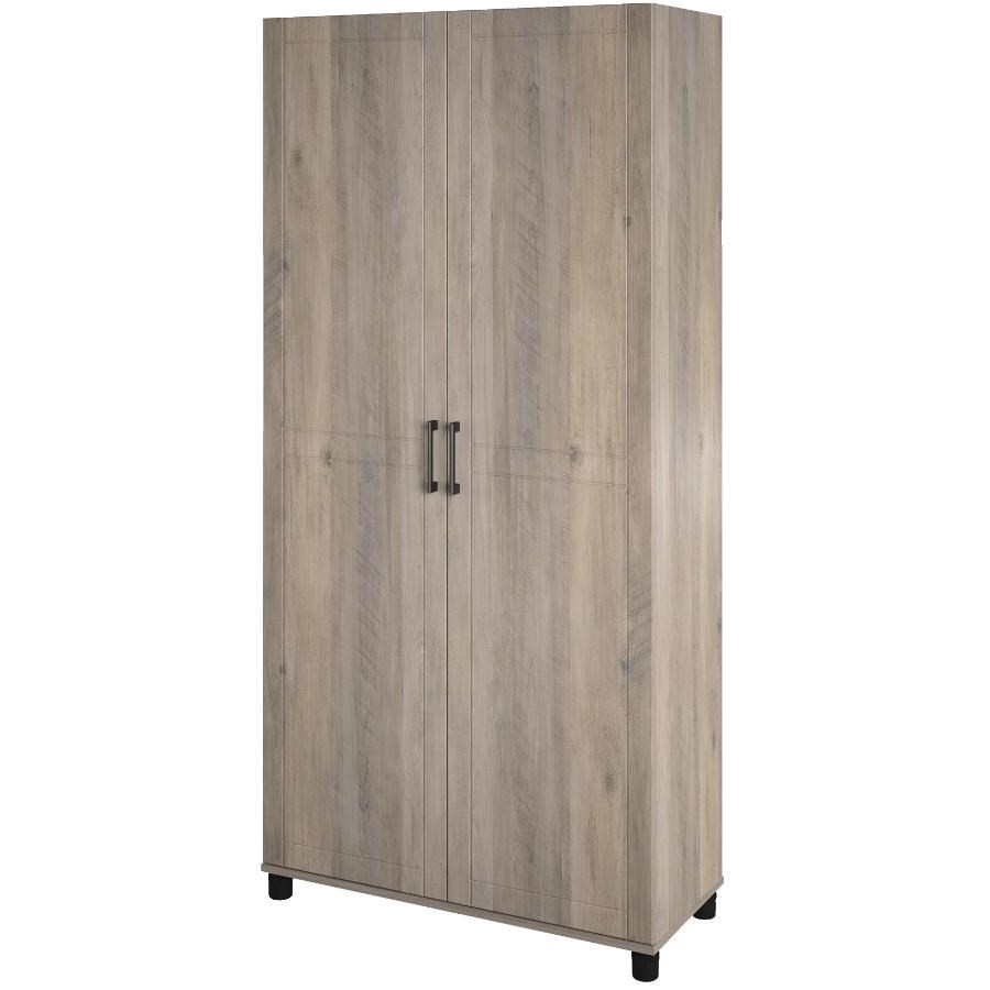 Armoire de rangement tout usage Callahan en chêne gris, 36 po