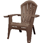 Chaise Adirondack empilable ergonomique brun terre, avec porte-