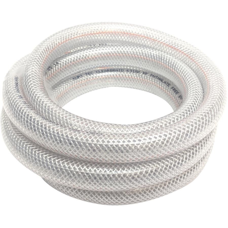 Tuyau PVC Transparent Souple - 5/16" Intérieur X 3/8" Extérieur - 10 Pieds - Avec 2 Colliers De Serrage - 5