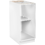 Armoire de plancher prête-à-assembler blanche, 12 po