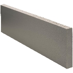 Plaque de coup de pied de 4-5/16 po x 96 po x 5/8 po, gris