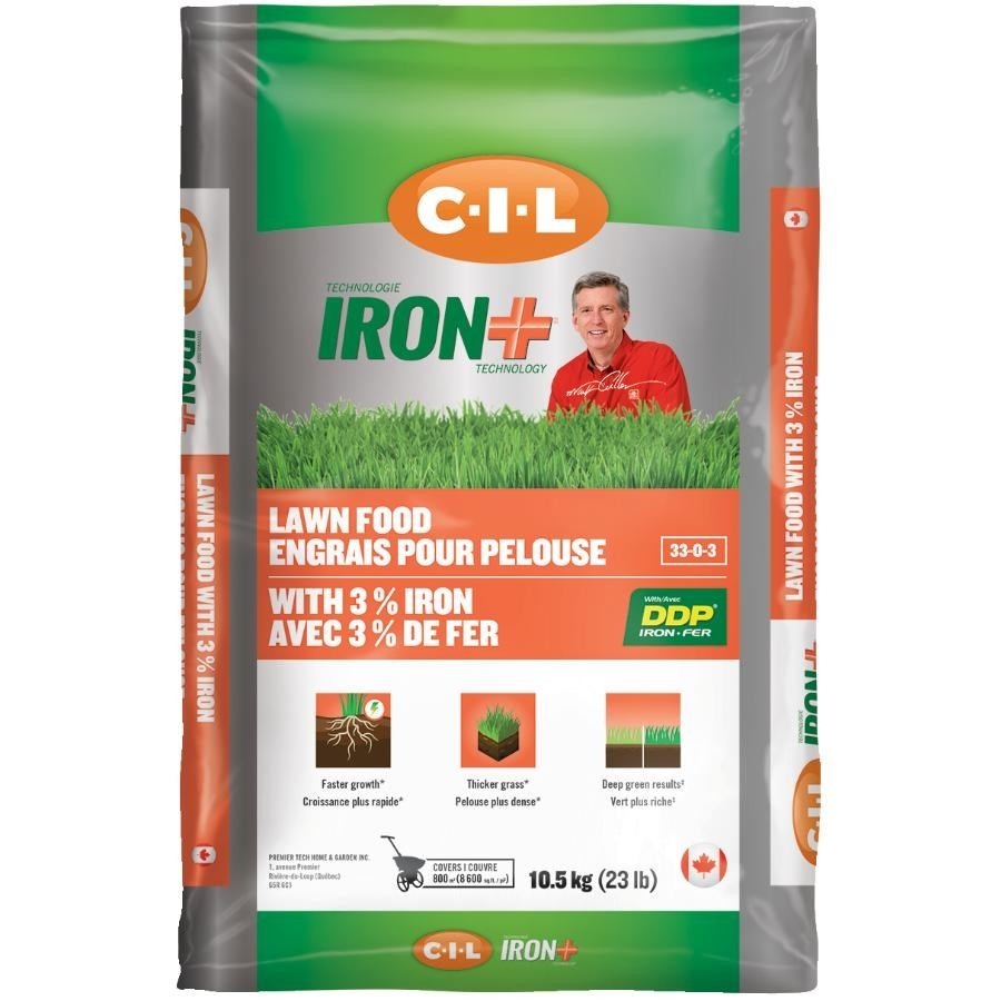 Engrais pour pelouse 33-0-3 Iron+, 10,5 kg