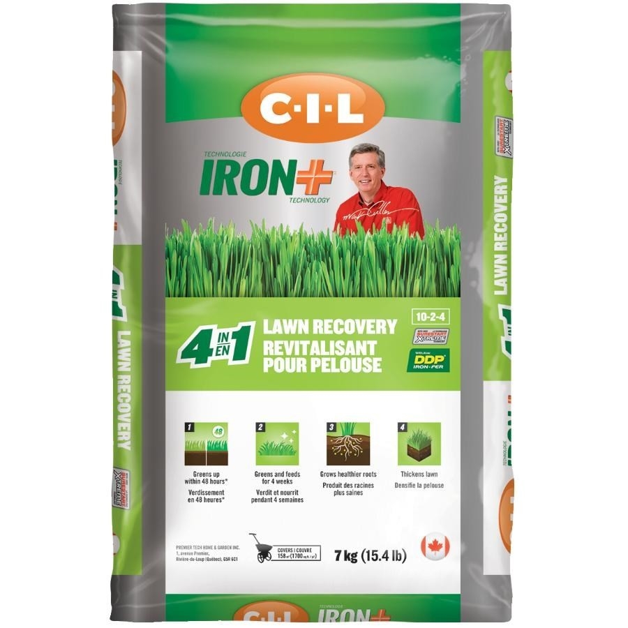 Engrais revitalisant et de réparation pour pelouse Iron+, 7 kg