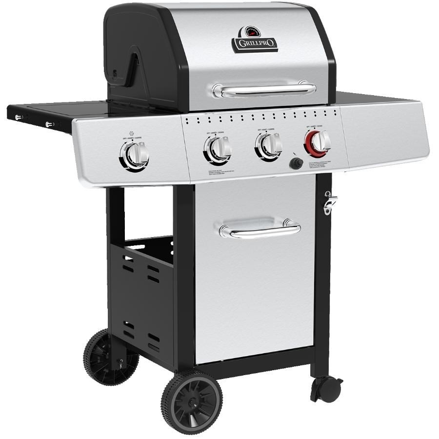 Barbecue au propane en acier inoxydable de 30 000 BTU à 3 brûleurs dont