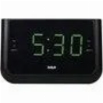 Radio-réveil à 2 alarmes et port USB, noir