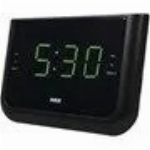 Radio-réveil à 2 alarmes et port USB, noir