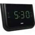 Radio-réveil à 2 alarmes et port USB, noir