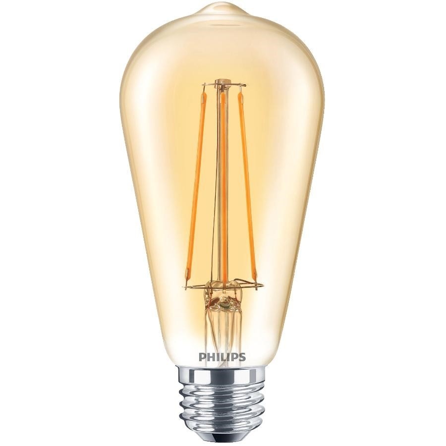 Ampoule à DEL ST19 de 5,5W rétro à culot moyen, ambre