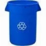 Poubelle de recyclage de 32 gallons, bleu