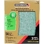 Paquet de 3 feuilles abrasives d'oxyde d'aluminium de grain 60, 9 po x 11 po