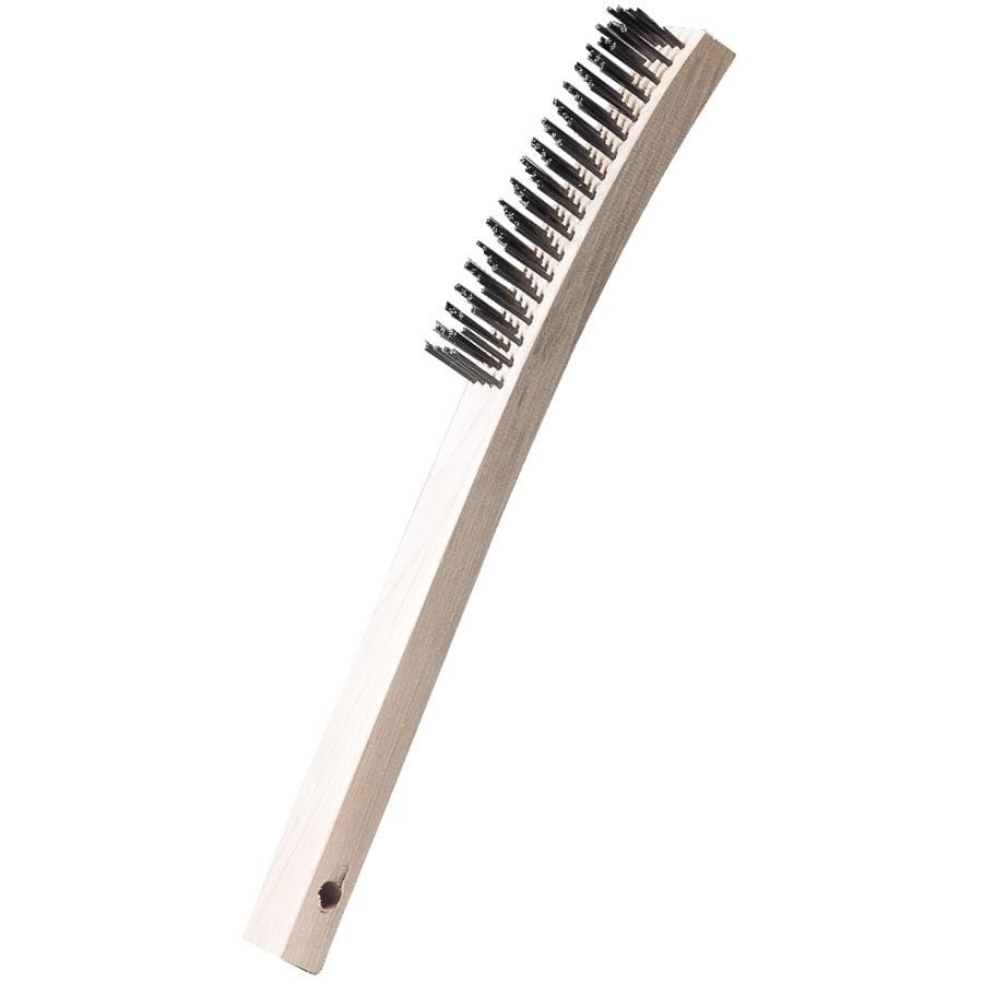 Brosse métallique avec poignée, 4 rangées x 19 rangées