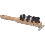 Brosse métallique avec grattoir, 5 rangées x 16 rangées