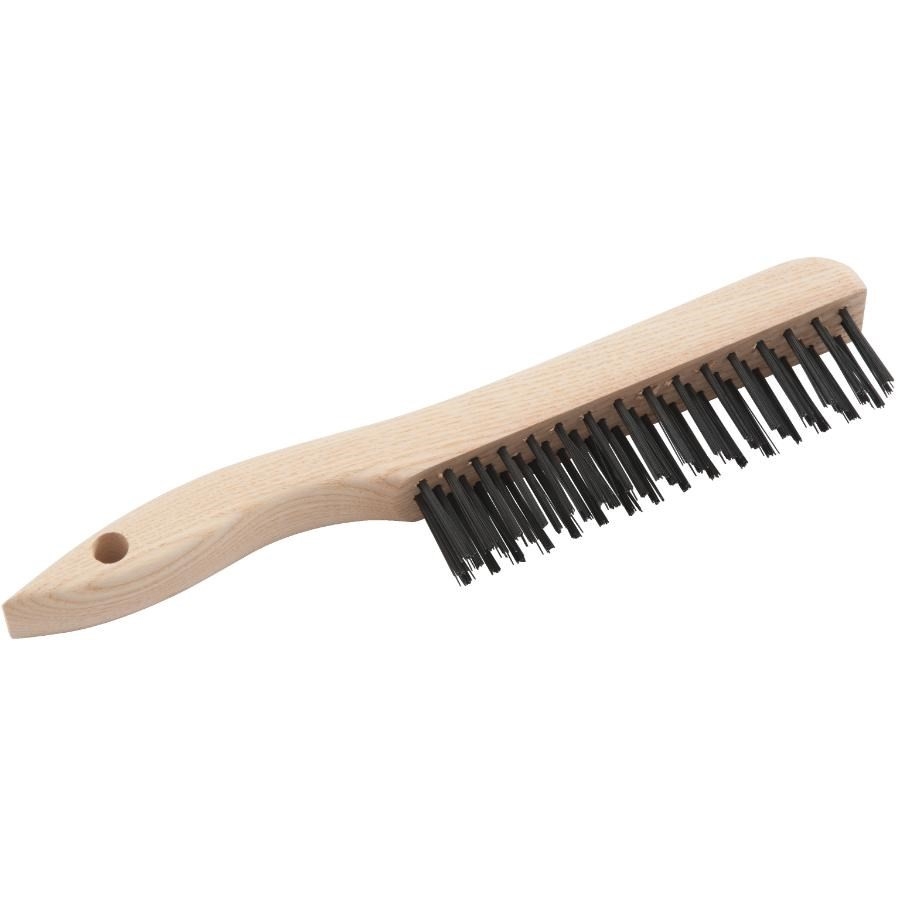 Brosse métallique pour chaussure avec manche, 4 rangées x 16 rangées