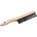 Brosse métallique pour chaussure avec manche, 4 rangées x 16 rangées