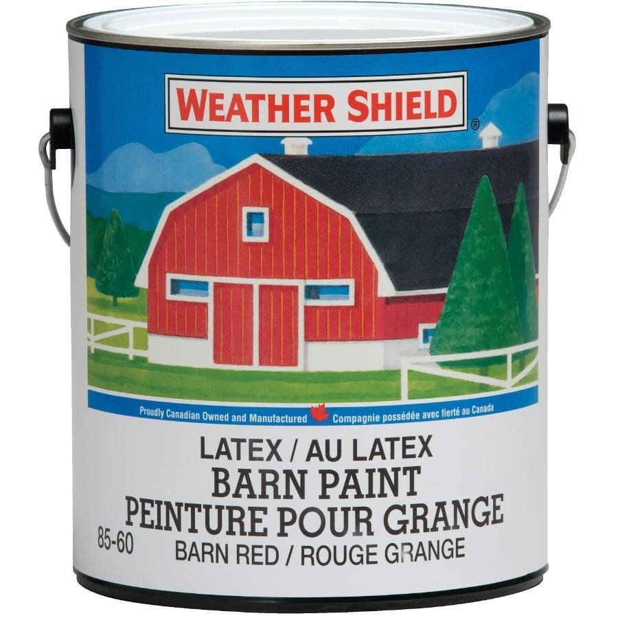 Peinture d'extérieur au latex pour grange, rouge ferme, 3,64 litres