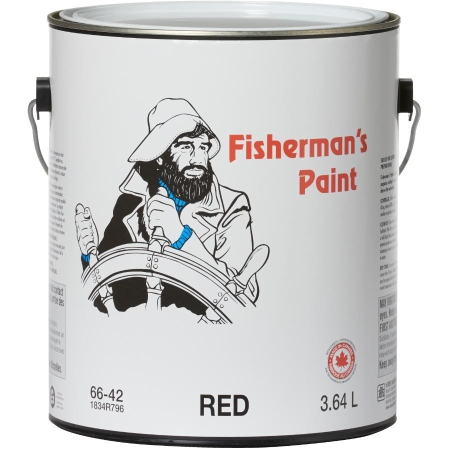 Peinture à l'alkyde Marine Fisherman's, rouge, 3,64 L