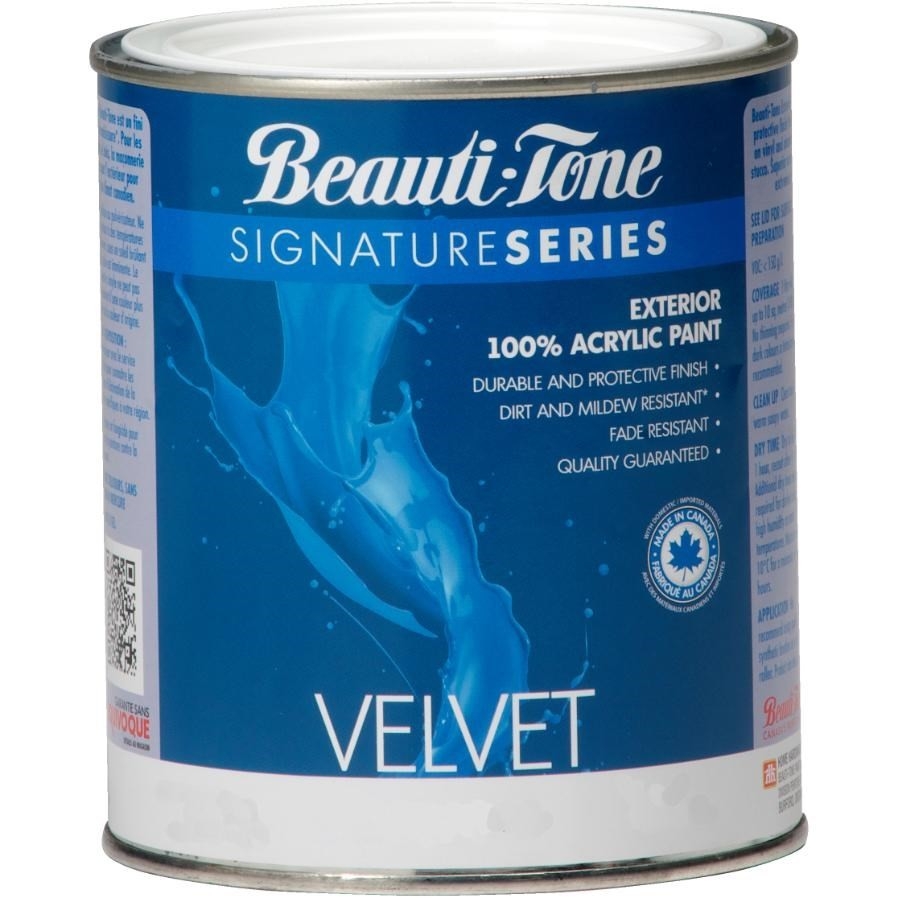 Peinture d'extérieur au latex, fini velours, base claire, 850 ml