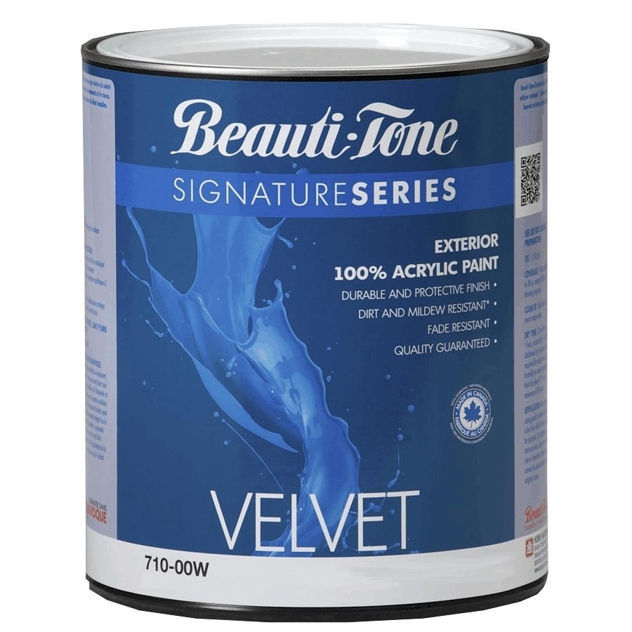 Peinture d'extérieur au latex, fini velours, base moyenne, 870 ml