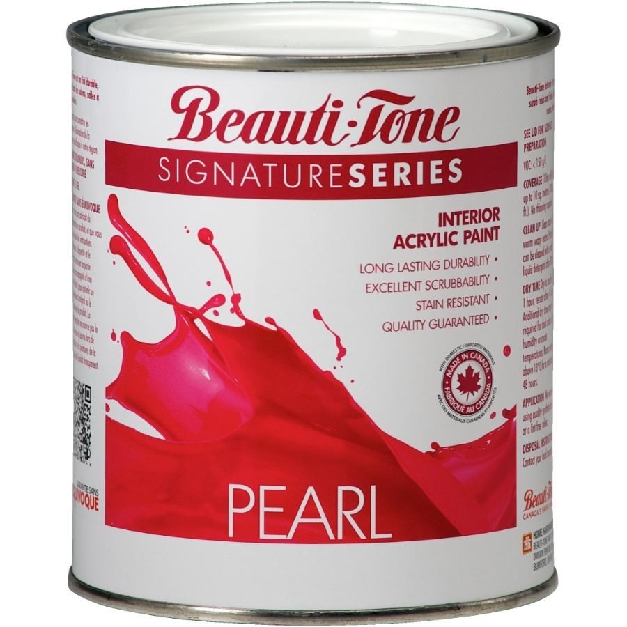 Peinture d'intérieur au latex, fini perle, base blanche, 911 ml