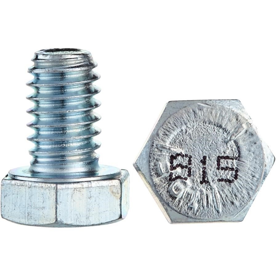 Boulon no 5 plaqué zinc à tête hexagonale à filets grossiers, 5/16 po x 1/2 po