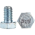 Boulon no 5 plaqué zinc à tête hexagonale à filets grossiers, 5/16 po x 1/2 po