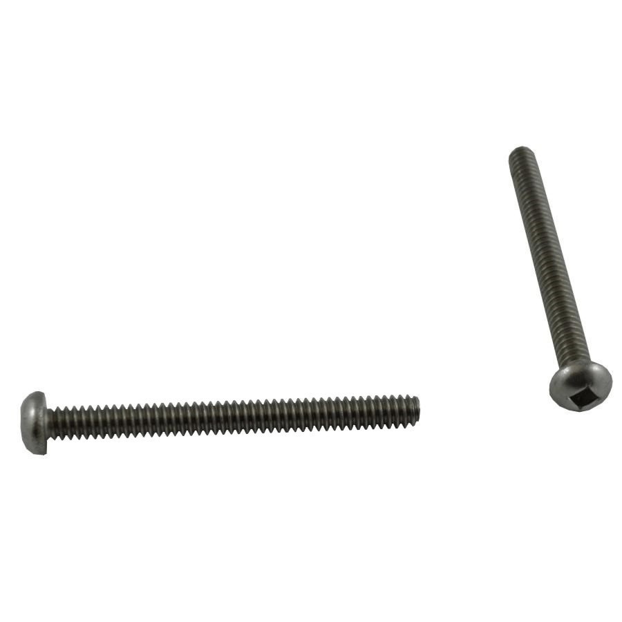 Paquet de 5 vis mécaniques à tête ronde en acier inoxydable, 10-24 x 2 po
