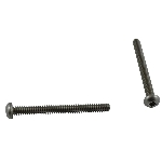 Paquet de 5 vis mécaniques à tête ronde en acier inoxydable, 10-24 x 2 po