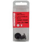 Paquet de 2 écrous de raccord bronze antique, 1/4-20 po x 12 mm