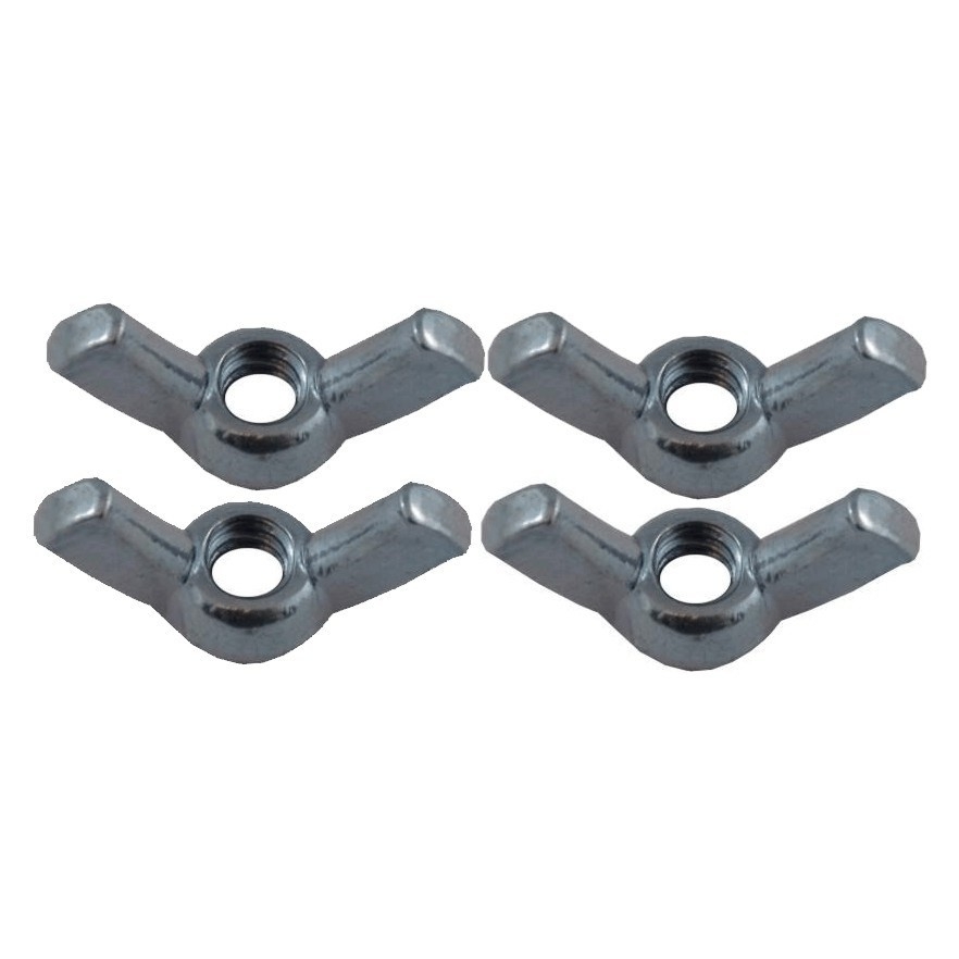 Paquet de 4 écrous à oreilles plaqués zinc, no 10-24