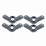 Paquet de 4 écrous à oreilles plaqués zinc, no 10-24