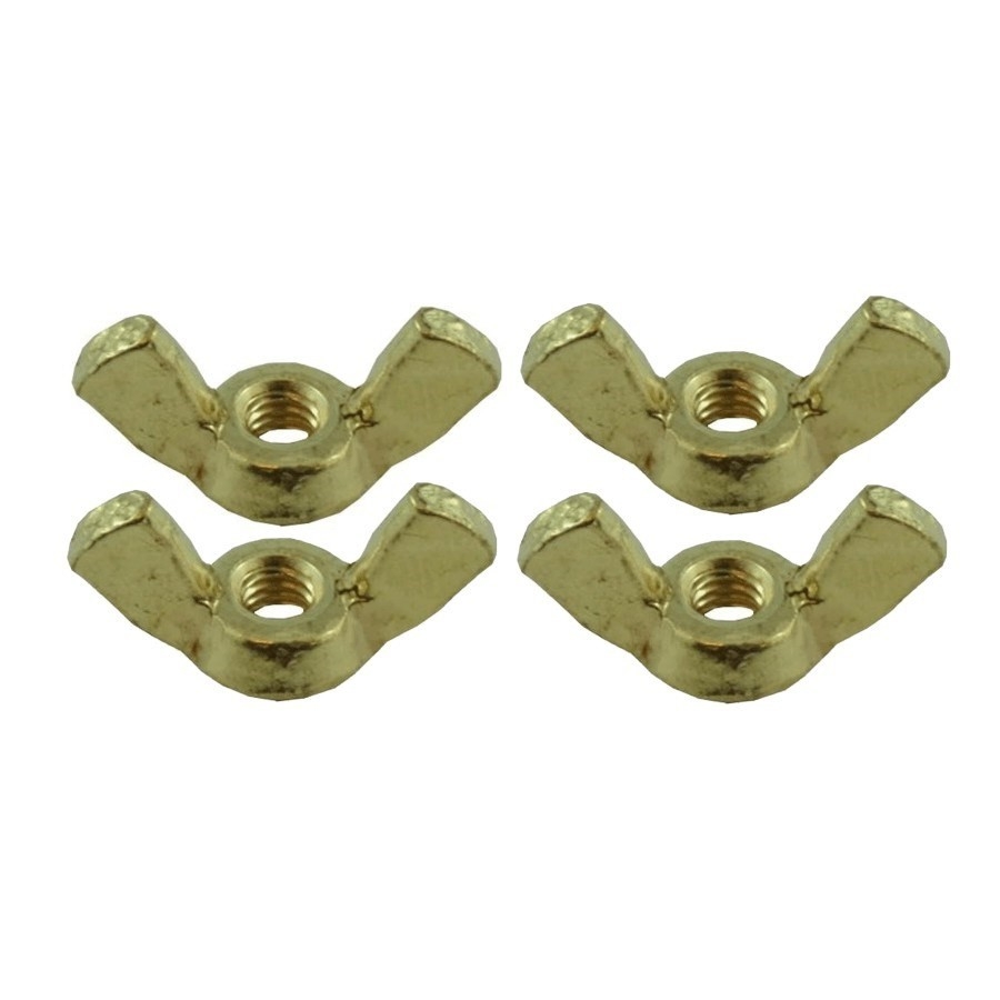 Paquet de 4 écrous à oreilles en laiton, no 8-32