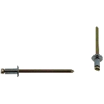 Paquet de 100 rivets format court en acier de 1/8 po