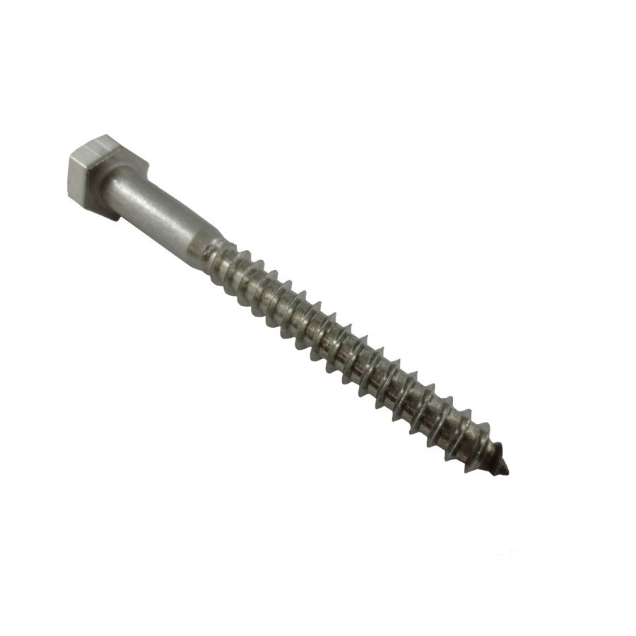 Tire-fond en acier inoxydable 18.8 à tête hexagonale, 5/8 po x 3 po