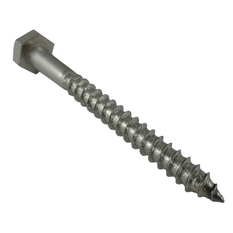 Tire-fond en acier inoxydable 18.8 à tête hexagonale, 1/4 po x 2-1/2 po