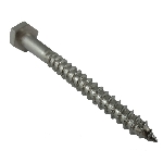 Tire-fond en acier inoxydable 18.8 à tête hexagonale, 1/4 po x 2-1/2 po