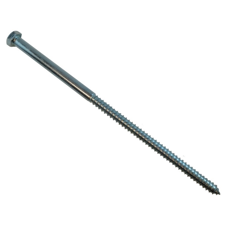 Tire-fond plaqué zinc à tête hexagonale, 1/2 po x 12 po