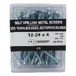Paquet de 50 vis autotaraudeuses à tête alésée creuse, no 12 x 4 po