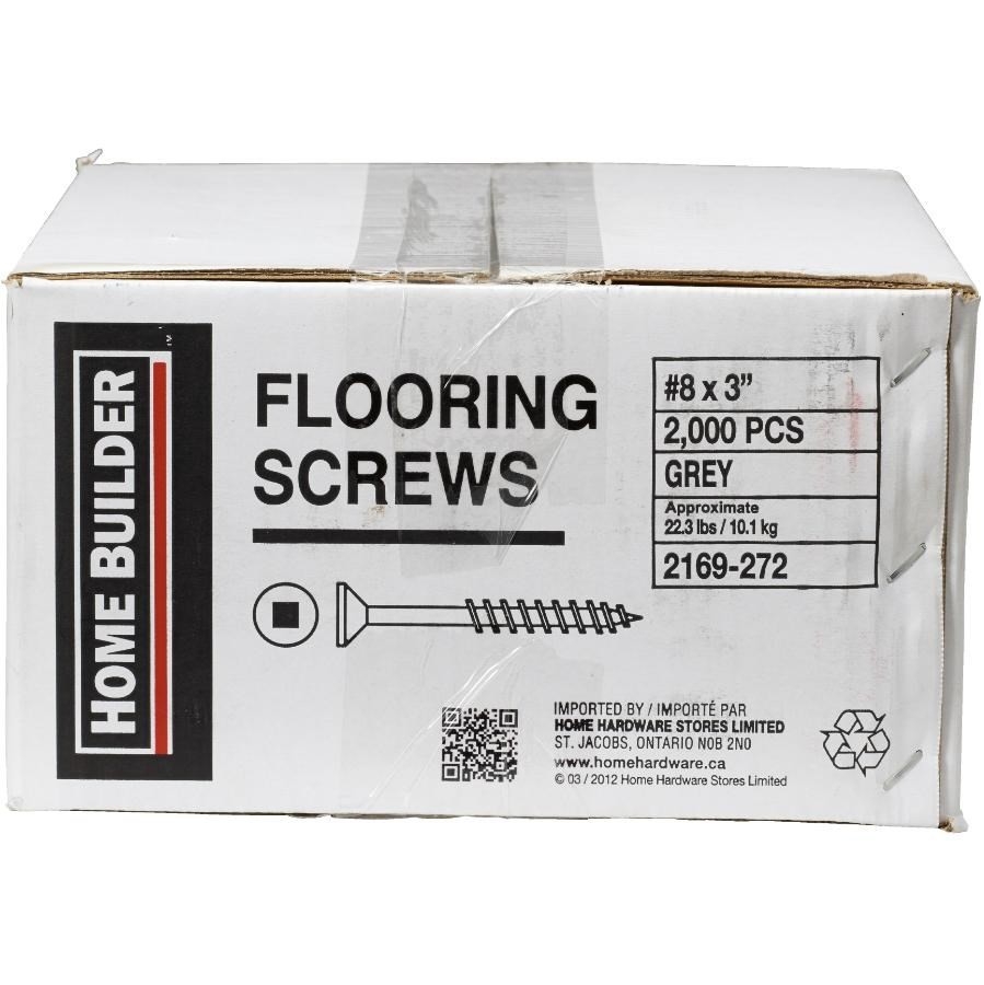 Paquet de 2 000 vis à plancher phosphatées, no 8 x 3 po