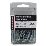 Paquet de 100 vis à soffite à tête cylindrique, no 6 x 1-1/2 po, blanc