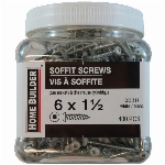 Paquet de 400 vis à soffite à tête cylindrique, no 6 x 1-1/2 po, blanc