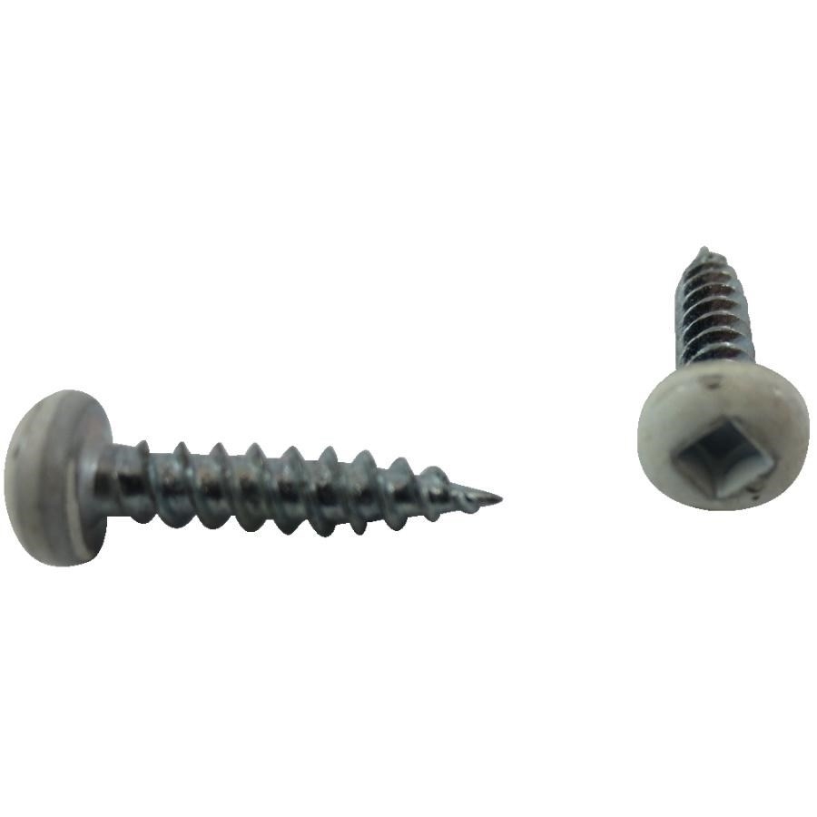 Paquet de 100 vis à soffite à tête cylindrique no 8 x 1/2 po, blanc