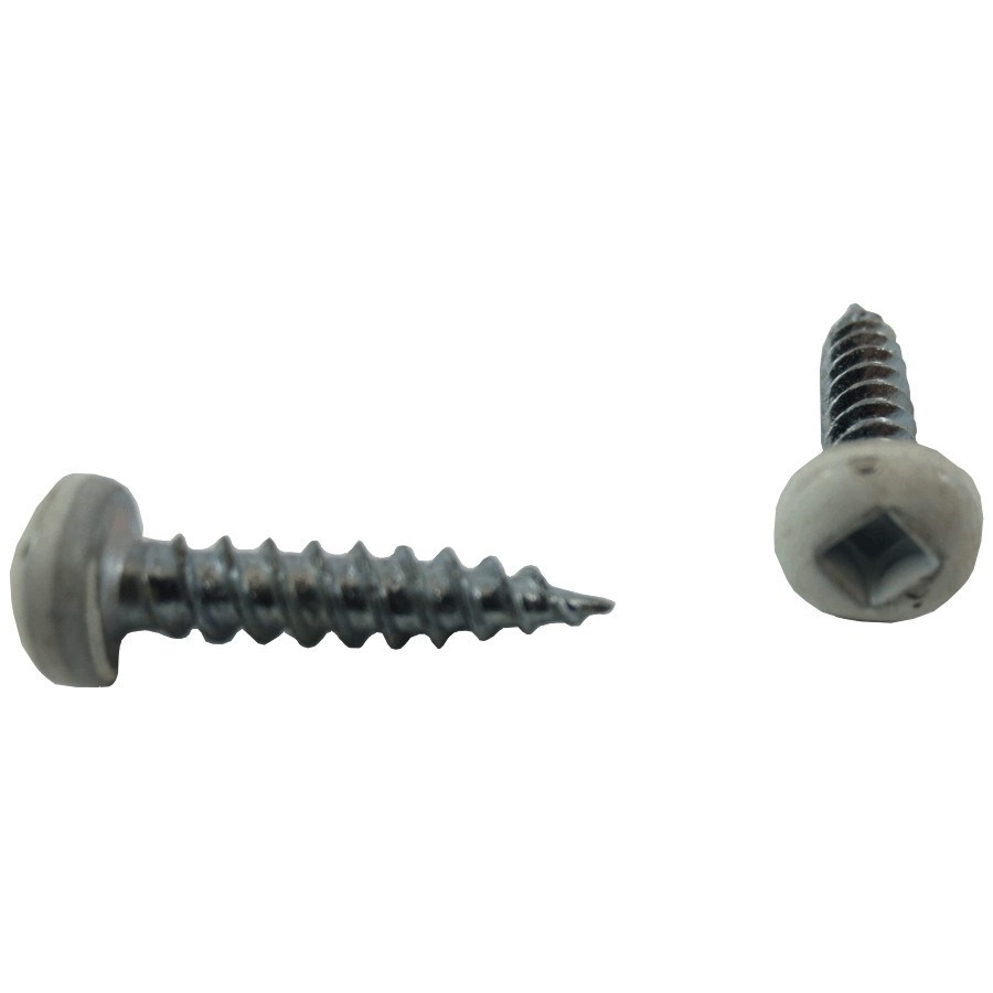 Paquet de 12 vis à soffite à tête cylindrique no 8 x 1/2 po, blanc