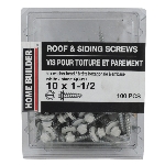Paquet de 100 vis à toiture, no 10 x 1-1/2 po, blanc