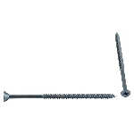 Paquet de 5 vis à bois à tête plate creuse plaquées zinc, no 8 x 3-1/2 po
