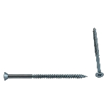 Paquet de 5 vis à bois à tête plate creuse plaquées zinc, no 10 x 3-1/2 po