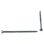 Paquet de 5 vis à bois à tête plate creuse plaquées zinc, no 10 x 4 po
