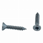 Paquet de 10 vis à bois à tête plate creuse plaquées zinc, no 5 x 3/4 po